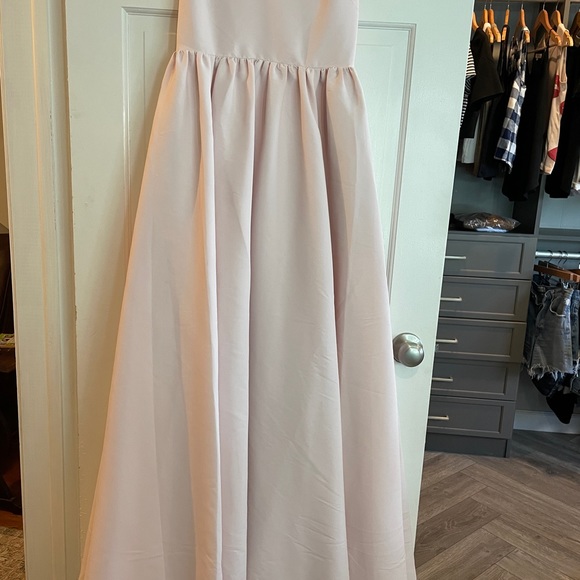 NWT Sachin and Babi Hadley v-neck back now empire gown in pink. Size 6 - Picture 3 of 7